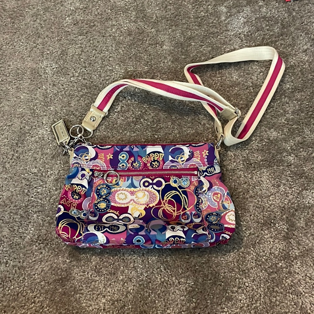 Coach limited edition Layla Graffiti crossbody purse w silver hardware
